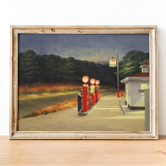 Stampa d'arte Edward Hopper Gas 40x30cm