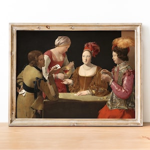 Georges de La Tour - The Cheat with the Ace of Clubs print, Fine art print