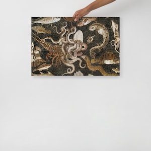 Mosaic of marine life art print, Pompeii Roman Mosaic Art print