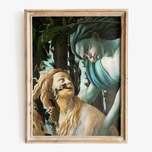 Botticelli - Primavera detail art print, Renaissance art, Zephyrus and Chloris