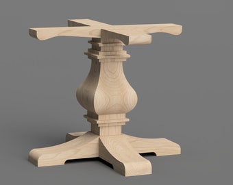 Wood Pedestal Table Base - Etsy