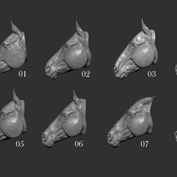 Horse head for movable art dolls to make yourself