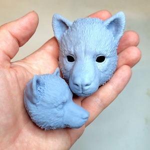 Puppy wolf head for Art Dolls to paint and process yourself, DIY