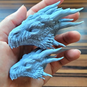 Ice dragon head for art dolls to paint and process yourself, DIY