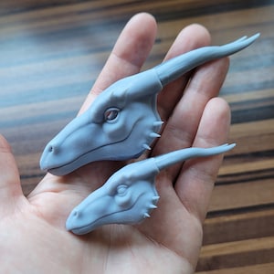 Dragon head for art dolls to paint and process yourself, DIY