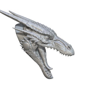 Ultra Detailed Dragon Head STL File – Fantasy Creature – 3D Print Model ...