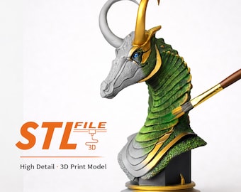Loki-inspirerad staty – STL 3D-utskriftsfil | Detaljerad fantasymodell | Lämplig för resin och FDM | Digital fil för samlare
