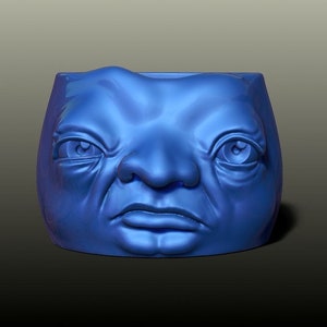Fichier STL/OBJ pour impression 3D, visage laid, pot de fleurs, jardinière, tasse