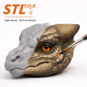 Ultra Detailed Dragon Head STL File – Fantasy Creature – 3D Print Model for Resin and FDM – Digital Download - Art Dolls Kopf