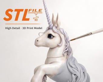 Eenhoorn STL-bestand voor 3D-printen – Eenhoorn STL-bestand, schattig fantasiefiguurtje, harsprintmodel, decoratieve eenhoorn downloaden