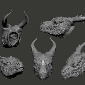 Digital File, 3D Model Dragon, File STL Download, Art Dolls