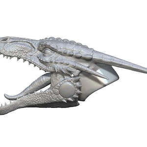 Dragon head with movable jaws for Art Dolls to paint and process yourself
