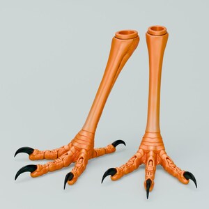 Bird legs for art dolls – digitally modeled, articulated 3D-printed parts with joints, DIY image 2