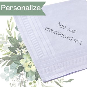 Personalized Embroidered Handkerchief // Mother in law gift // father of the bride Gifts //