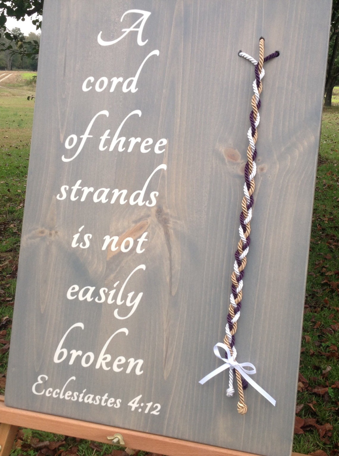 A cord of three strands unity colored cordwedding unity Etsy