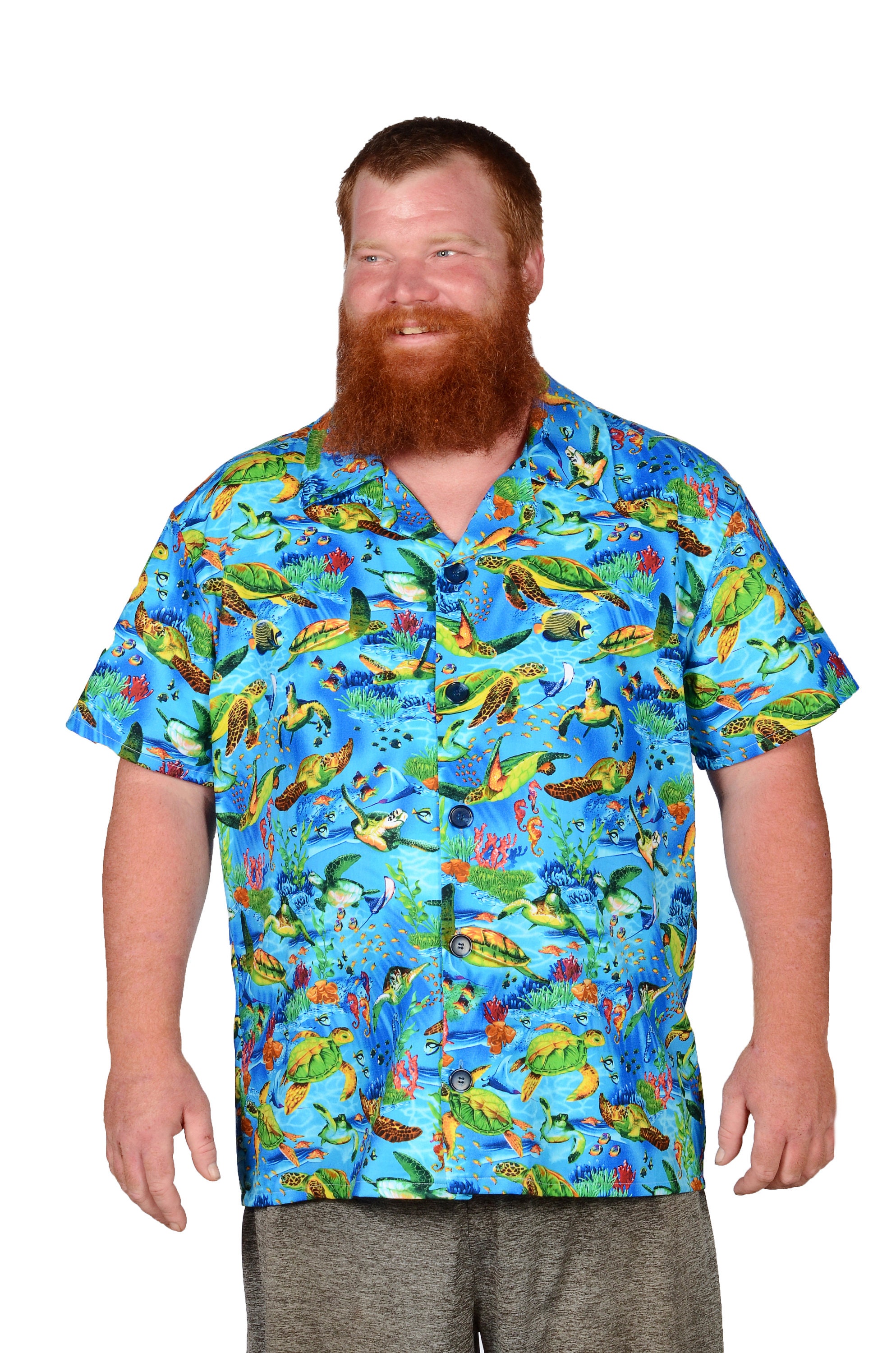 Tropical Fish Pattern Blue Hawaiian Shirt Etsy Denmark
