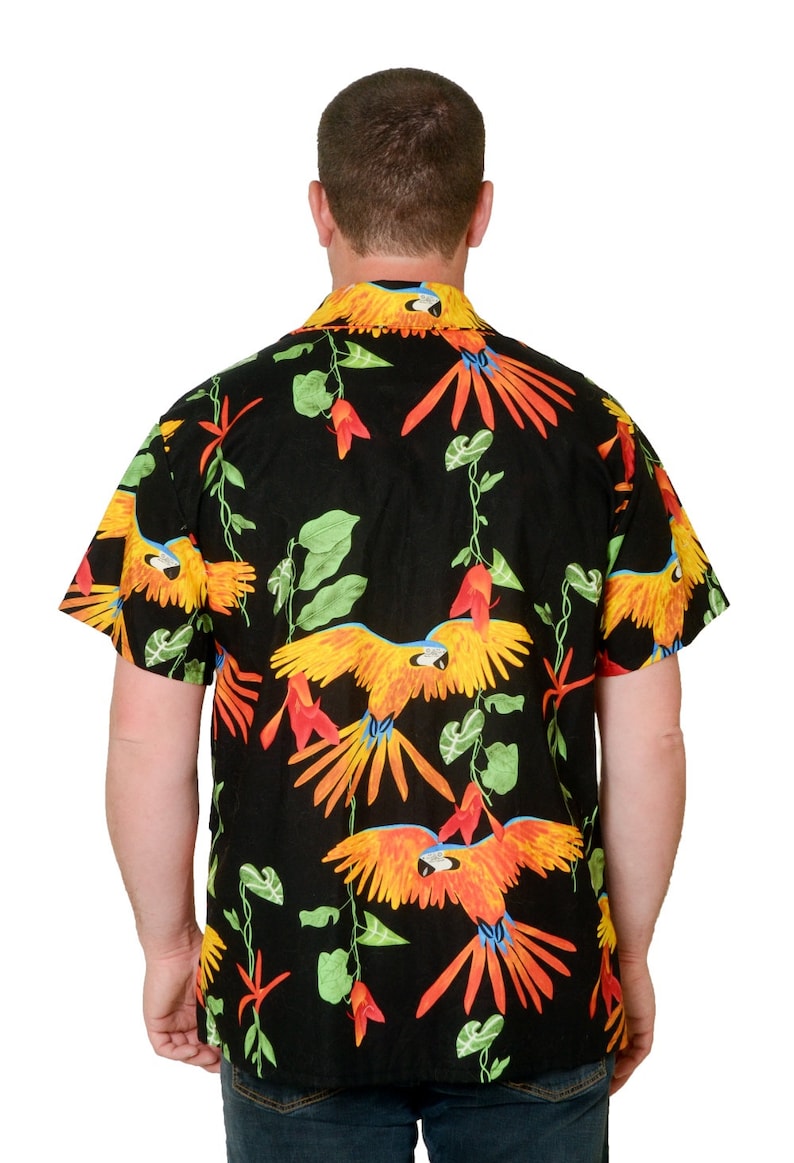 Feak Shirt for Men Exotic Parrot Print Hawaiian Shirt Exotic Etsy