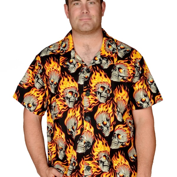 Skull Hawaiian Shirt - Etsy