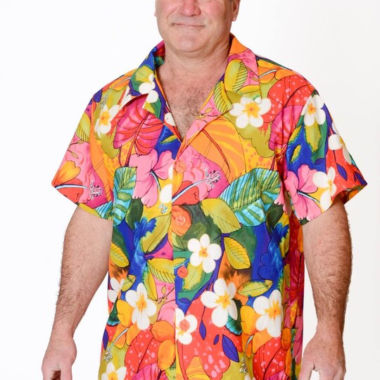 Tropical Summer Flower Pattern Hawaiian Shirt