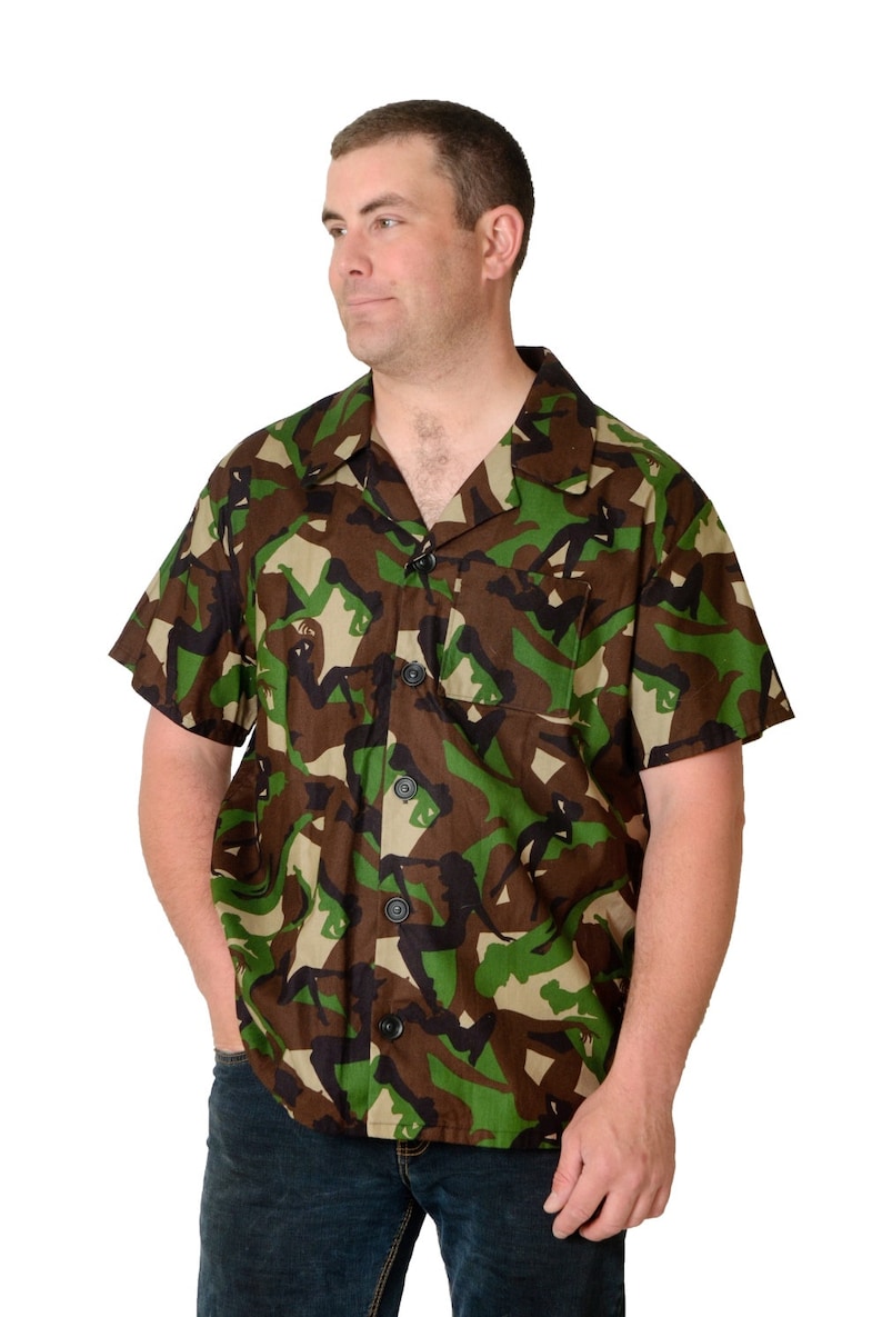 Feak Shirt for Men Camouflage Print Yellow Mermaid Shirt Mens Hawaiian Shirt Hawaiian Shirt Summer Surf Shirt Hawaiian Shirt Men