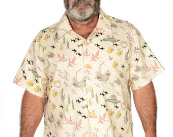 Ghastlie Fish Pattern- Hawaiian Shirt