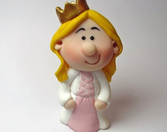 MINI Princess birthday /wedding cake topper,  novelty cake topper, handmade - Personalised hair and dress colours