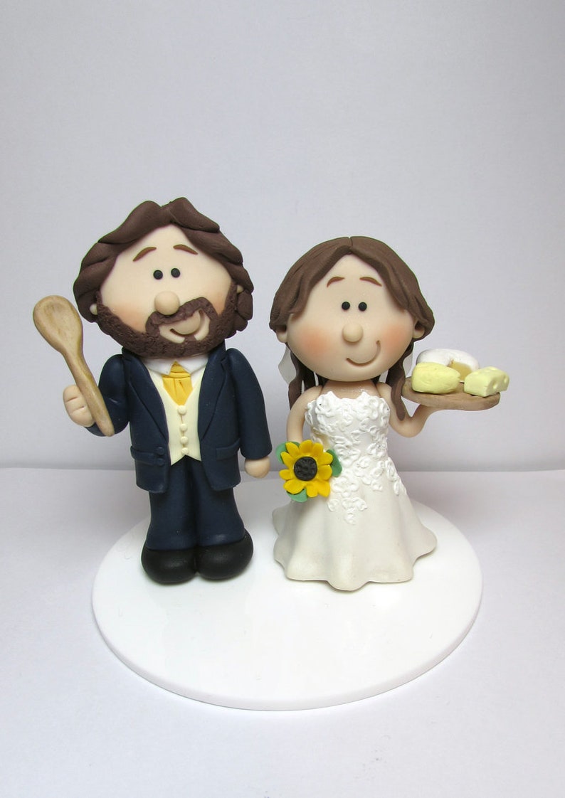 Chef/cook themed Wedding cake topper Personalised bride Chef/cook themed Wedding cake topper Personalised bride