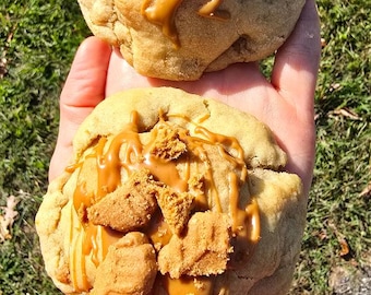 Cookie Butter Cheesecake Cookie- stuffed cookie, gourmet cookie, gourmet stuffed cookie, oversized cookie