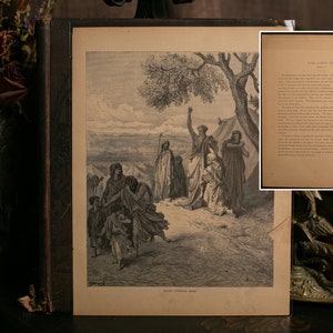 Noah Cursing Ham: Gustave Dore Antique Illustration