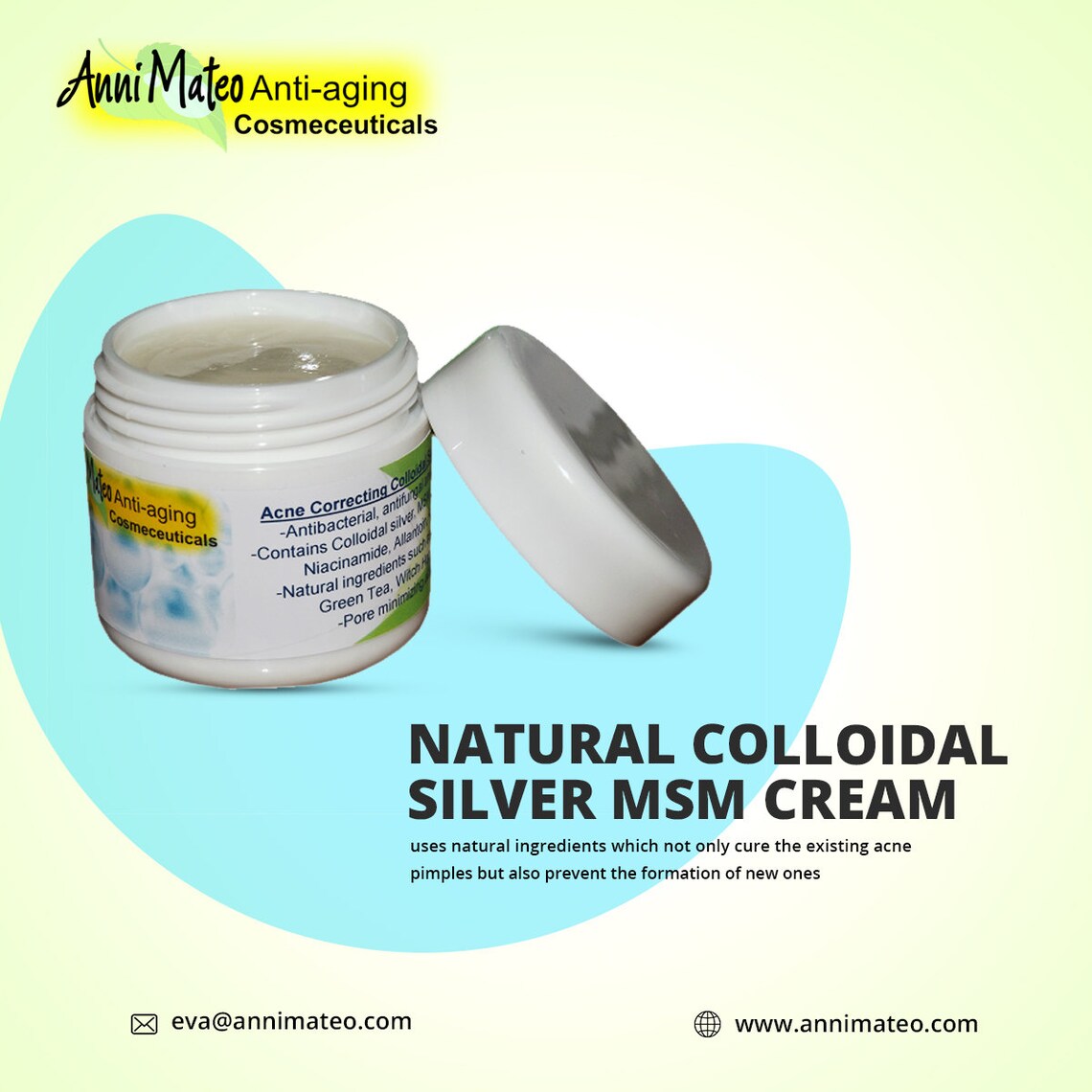 Colloidal Silver MSM Cream for Teenage Acne Spots Pimples Etsy