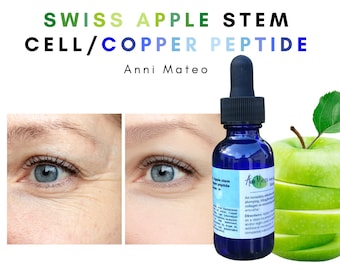 Swiss Apple stem cell and triple Copper peptide Serum with Sea Kelp bioferment, Niacinamide, Hyaluronic acid, PEPHA®-TIGHT lifting & firming