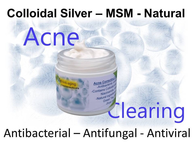 Colloidal Silver MSM Cream for Teenage Acne Spots Pimples Etsy