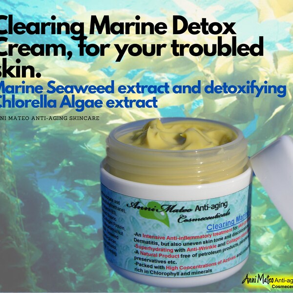 Skin-clearing Marine Detox Cream - spots and skin problems, cruelty and chemical-free, all-natural, potent anti-aging action