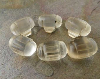 Antique Bohemian Czech Holari Glass Beads. Very Rare. Fulani African Trade. 6 beads 012326