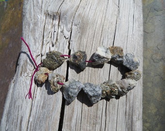 Pyrite Beads.  Raw Natural Pyrite Nuggets. Willpower/Confidence/Creativity. 12 Large Primitive Beads