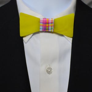 Handmade Yellow Glass Bow Tie - Youth