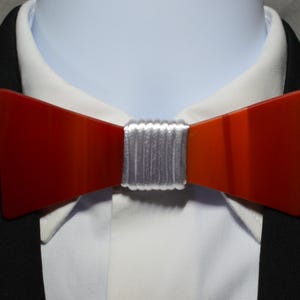 Handmade Red Stained Glass Bow Tie: Unique Formal Wear Accessory
