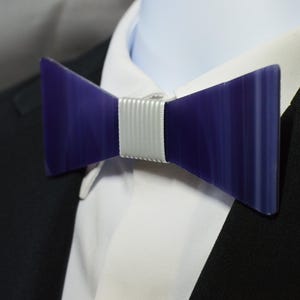 Handmade Purple Glass Bow Tie - Unique Adult Fashion