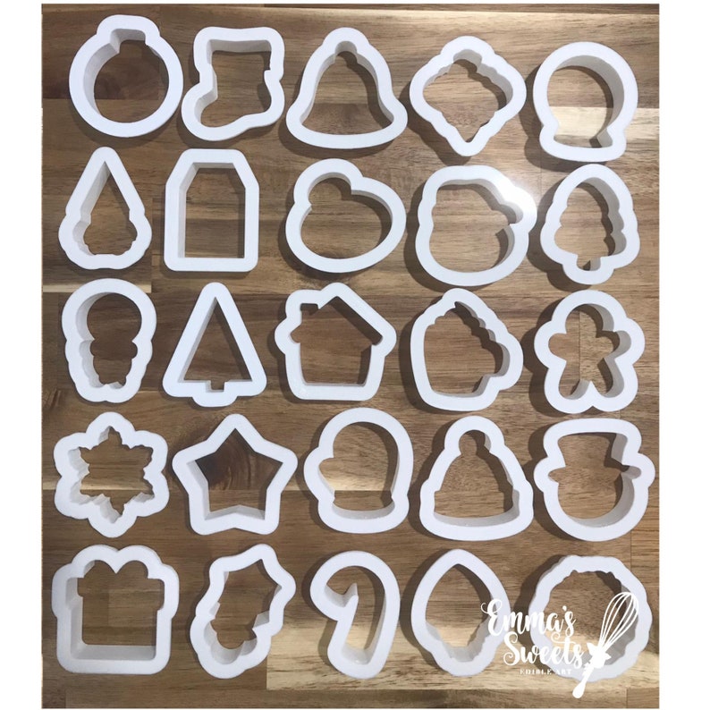 25 Pcs Christmas Cookie Cutter Set for ADVENT Calendar Etsy