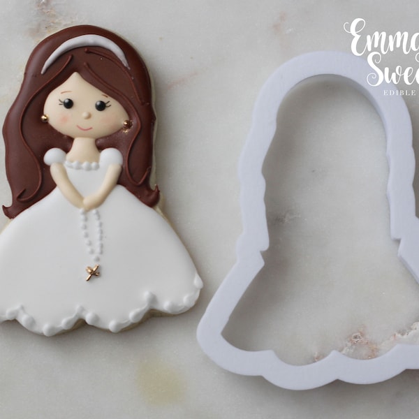 Communion Girl Cookie Cutter