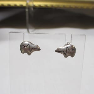 ピアス Mini Navajo Bear Stud Earrings #7264 Navajo Bear Earrings - Etsy