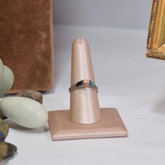 Gr 192 Vintage Old Pawn Zuni Inlay Sterling Silve… - image 6