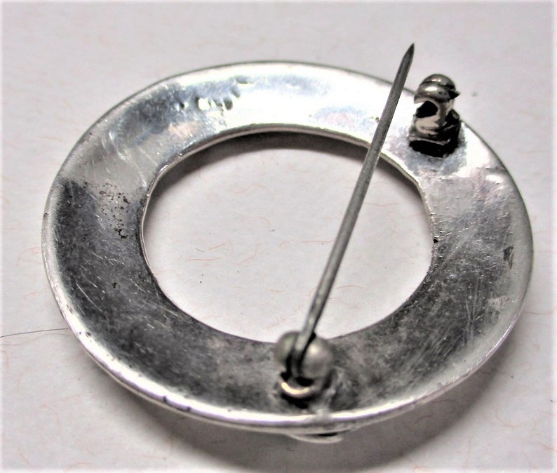 Old Pawn Fred Harvey Era Navajo Bear Paw Pin Ingot Sterling Silver