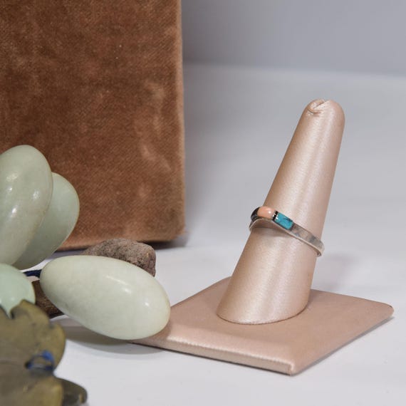 Gr 192 Vintage Old Pawn Zuni Inlay Sterling Silve… - image 5