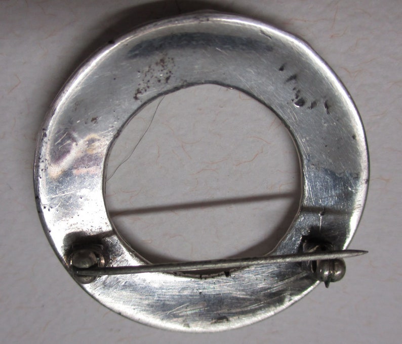 Old Pawn Fred Harvey Era Navajo Bear Paw Pin Ingot Sterling Silver
