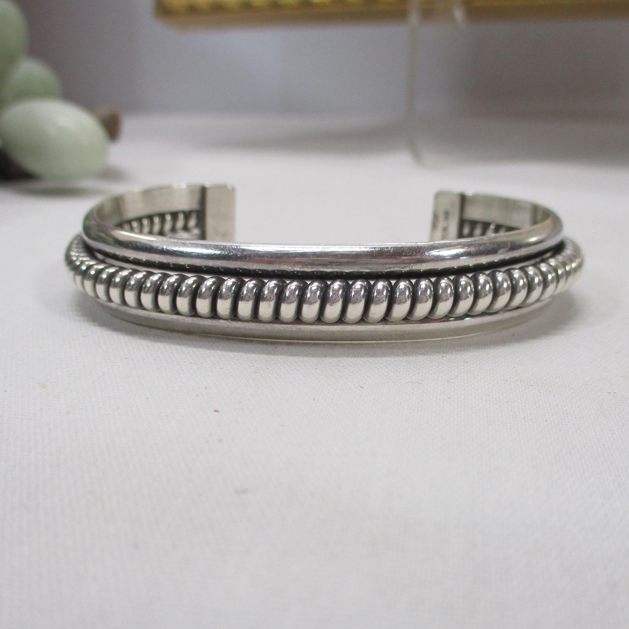 ヴィンテージ ナバホ TAHE シルバー バングル [ Sterling Silver