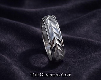 Anillo giratorio de acero inoxidable – Anillo geométrico anti-preocupación - Regalo bohemio