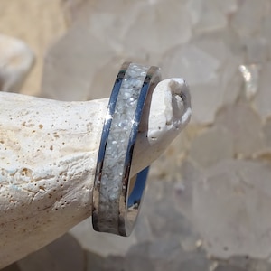 Perlenring,Edelstahlring,Einäscherungsring, Haustier Asche Ring,Trauringe,Tier Asche Ring,Juni Geburtsstein Ring
