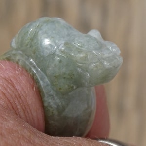 Certified jade ring,pixiu jadeite jade ring,solid jade ring,jade band,crystal ring,stone ring,green jade ring,stones,minerals,gemstone ring