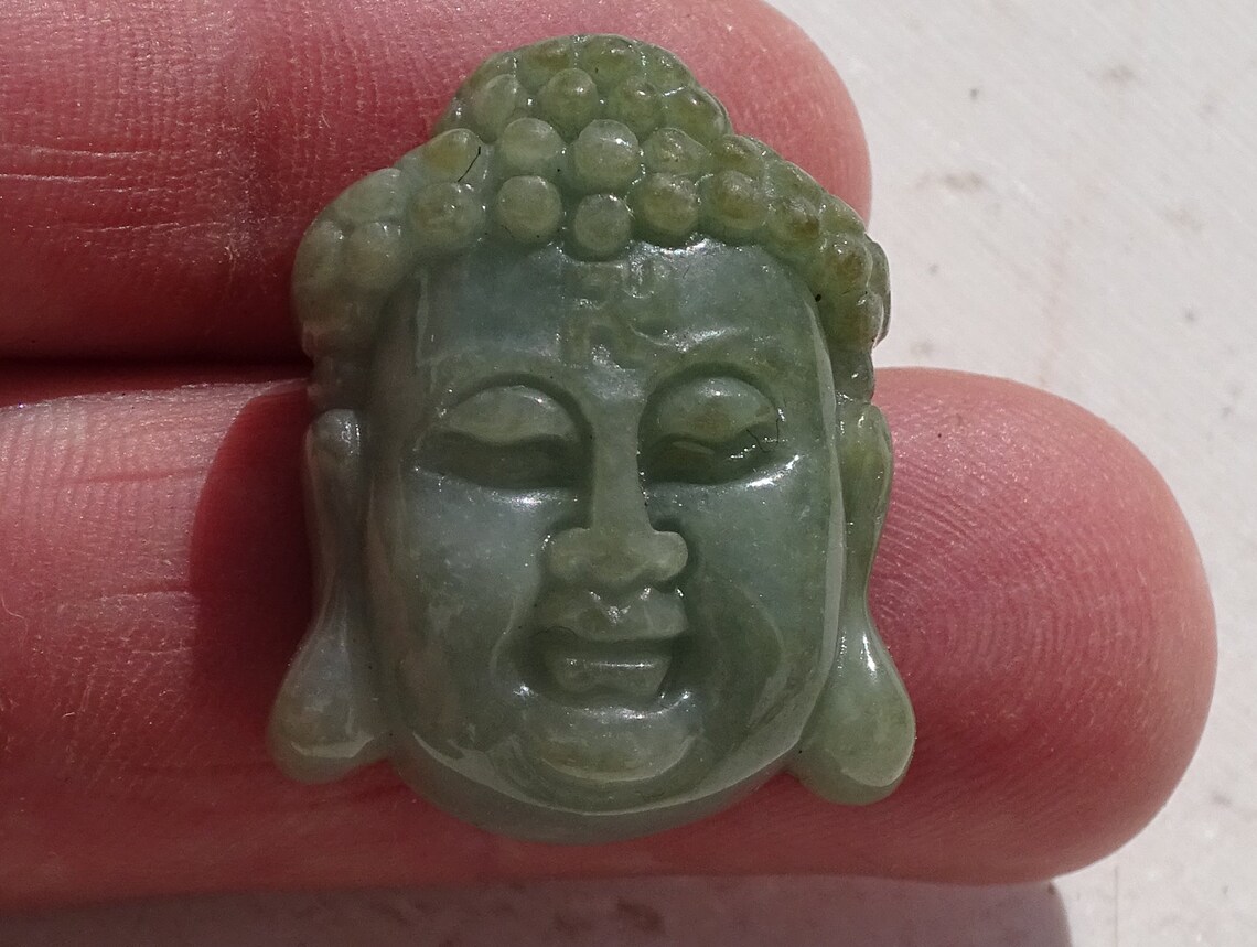Certified Jade Buddha God Pendantjade Healingcarved Jade Etsy